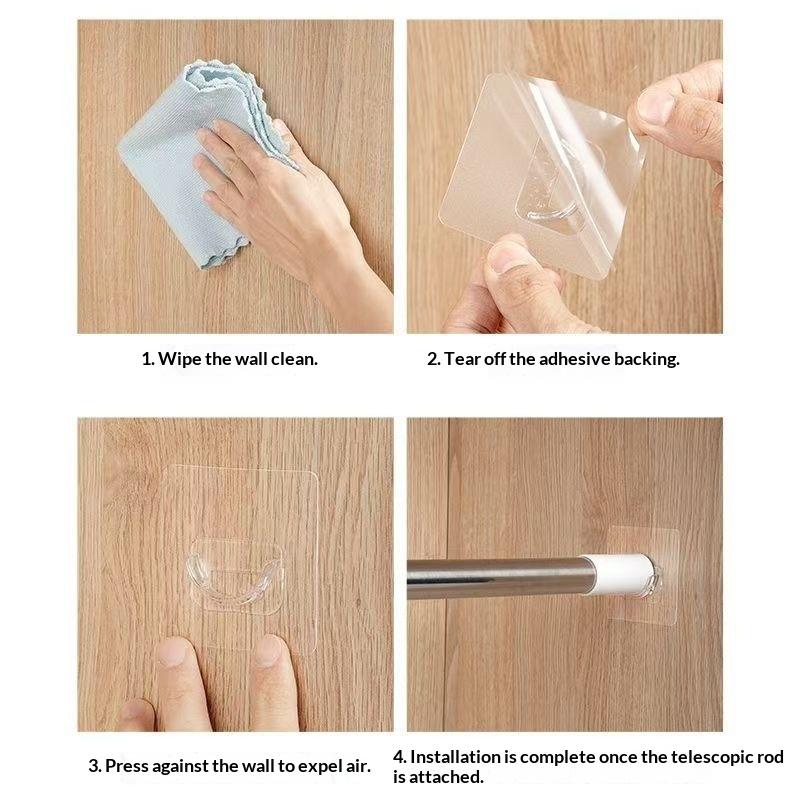 No Drill Transparent Self Adhe - đánh giá và giá Curtain Rods