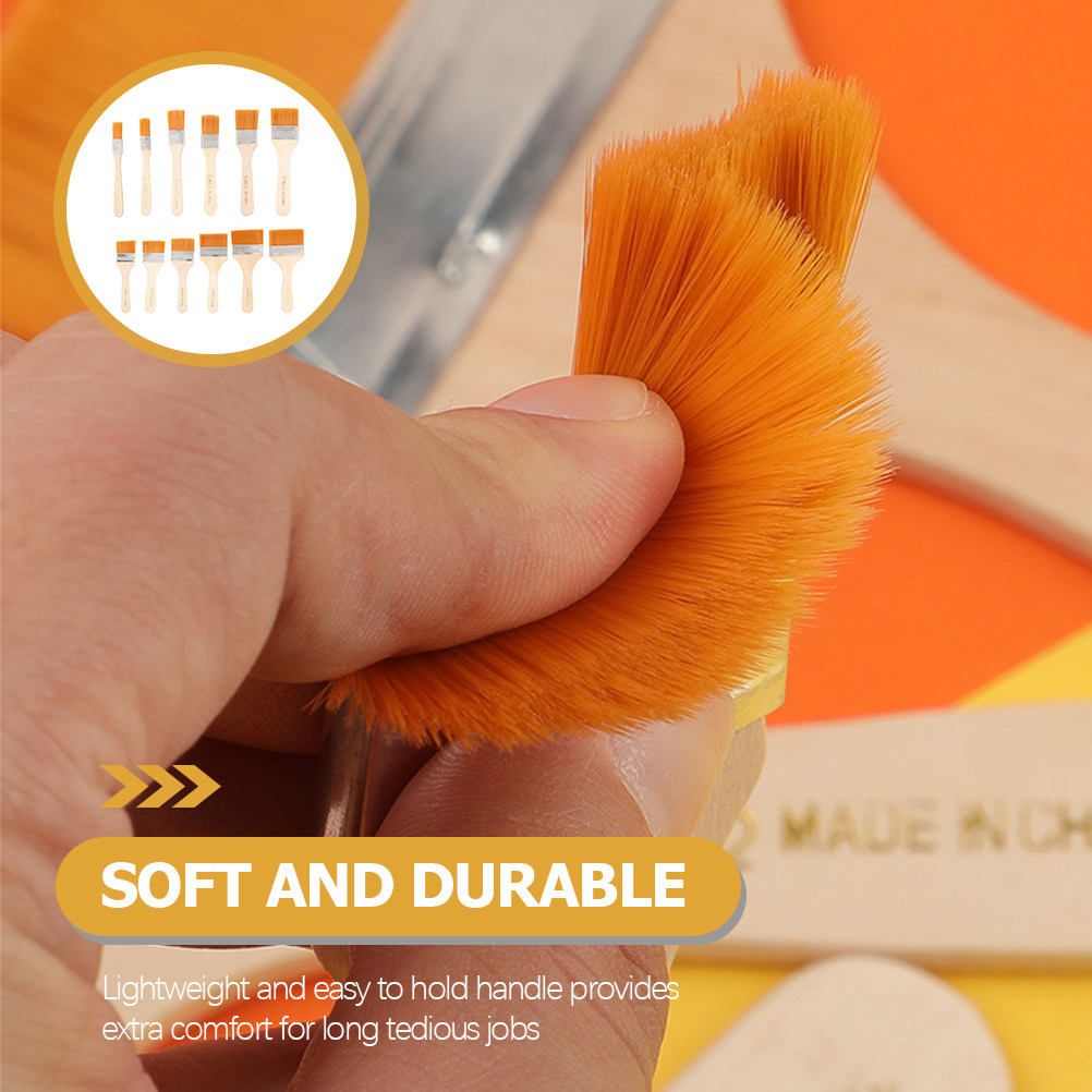 12Pcs Nylon Flat Paint Brushes - đánh giá và giá Home Improvement Fence