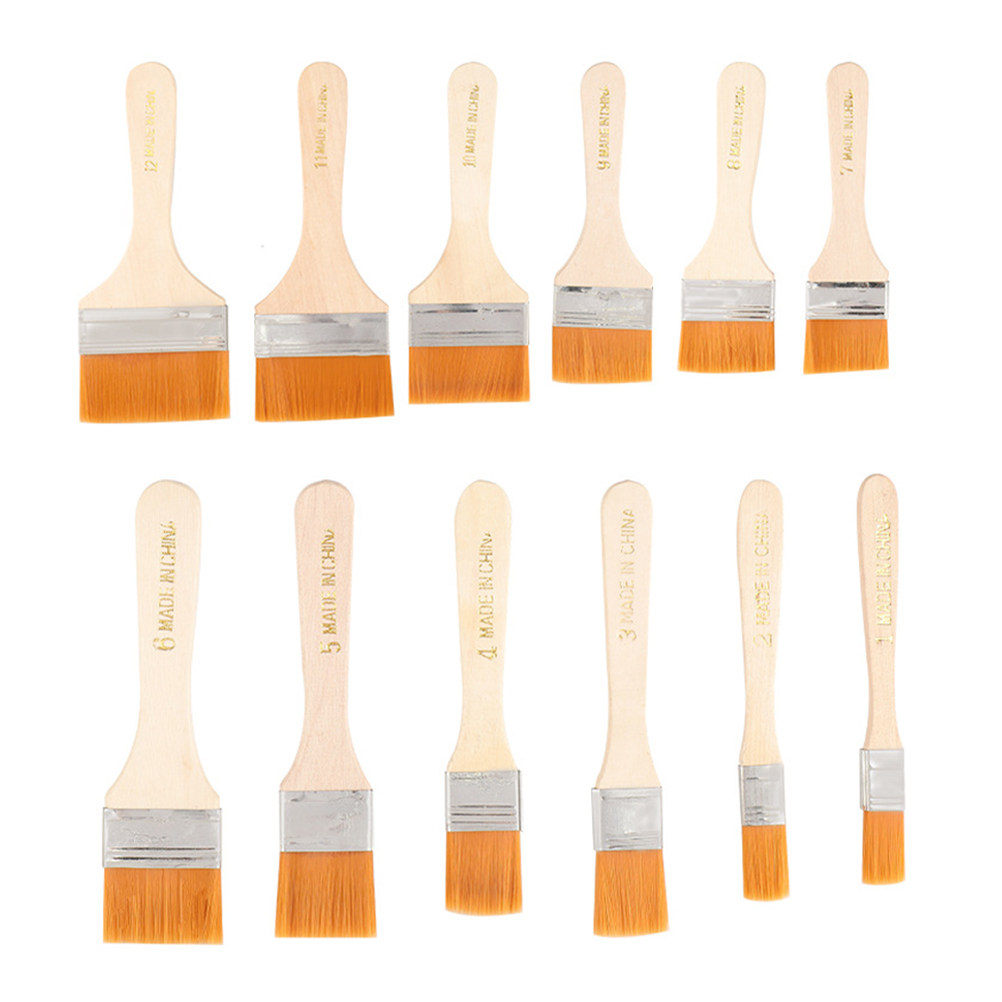 12Pcs Nylon Flat Paint Brushes - đánh giá và giá Home Improvement Fence