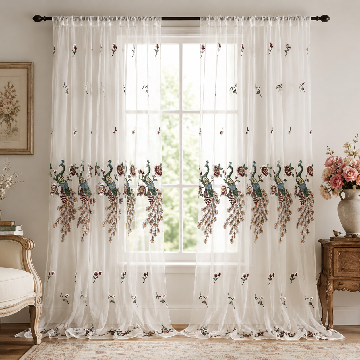 1 Piece, White Fresh Ins-Style - đánh giá và giá Curtain Rods