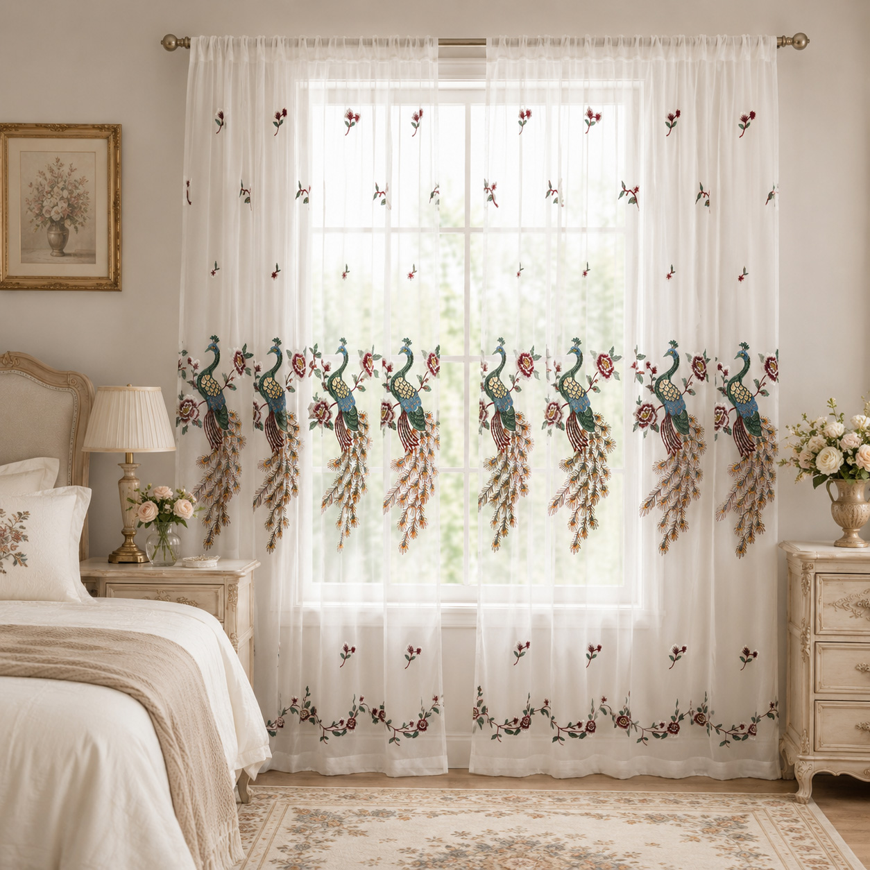 1 Piece, White Fresh Ins-Style - đánh giá và giá Curtain Rods