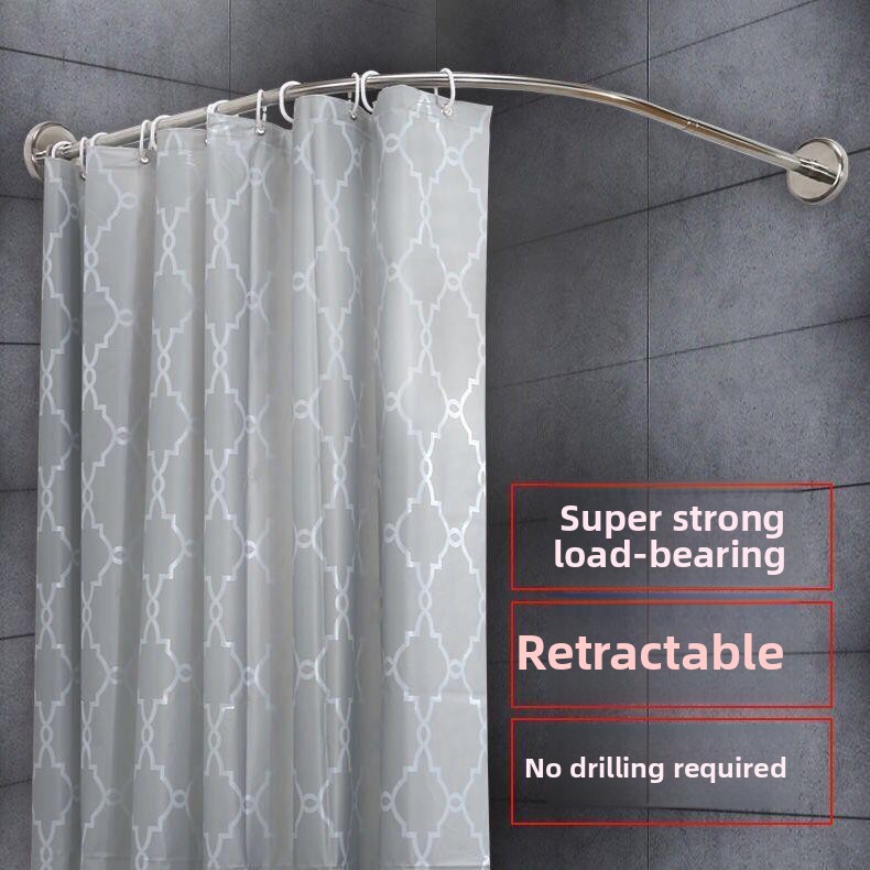 Arc Shaped Bathroom Shower Rod - đánh giá và giá Curtain Rods