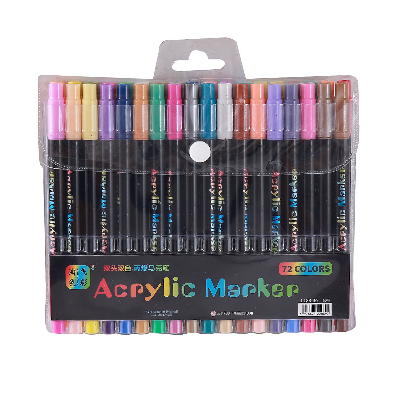 24-120 Colors Dual Tip Acrylic - đánh giá và giá Paint Brush