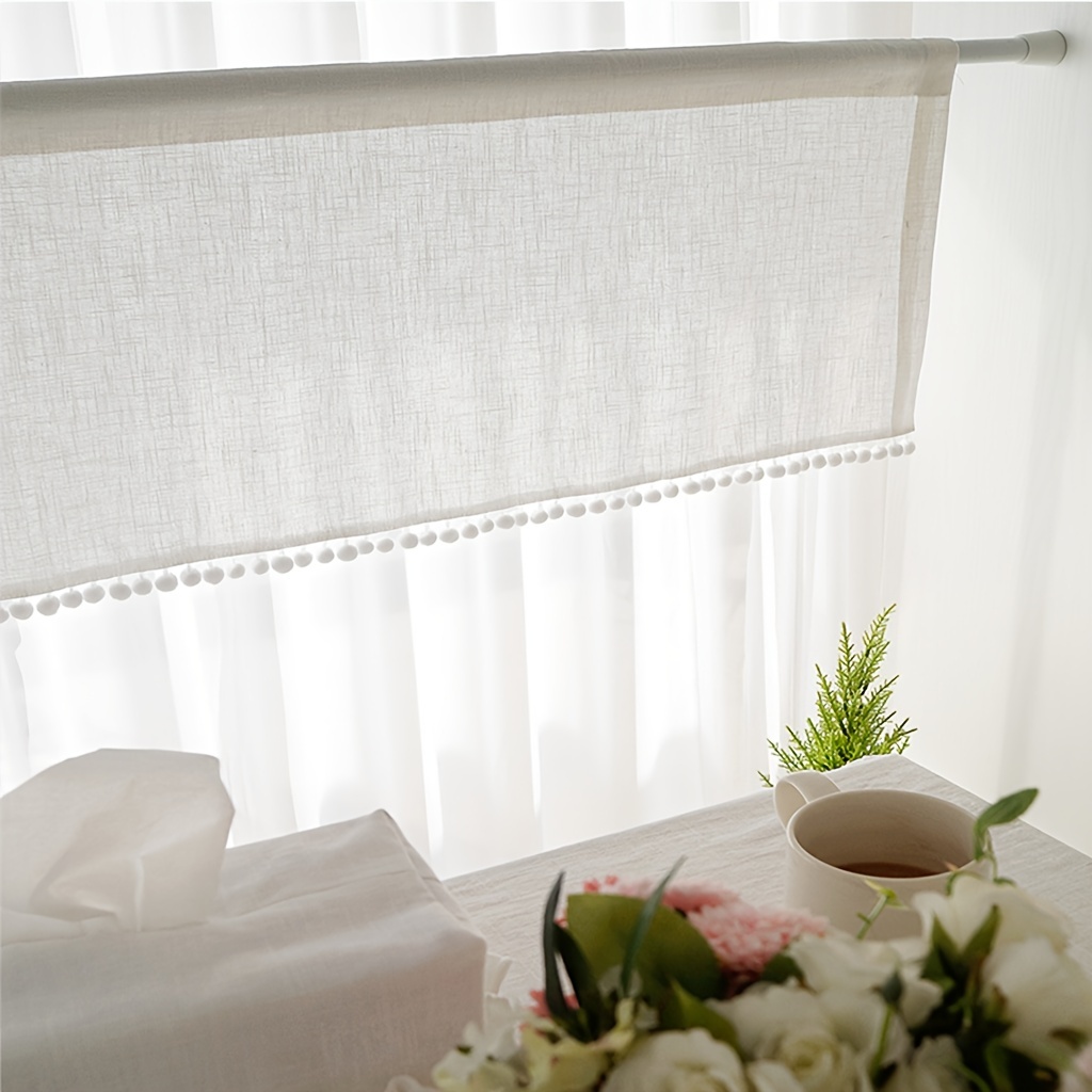 1Pc Cross Gauze Ball Short Cur - đánh giá và giá Curtain Rods