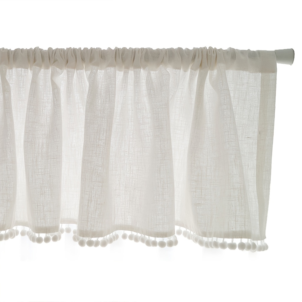 1Pc Cross Gauze Ball Short Cur - đánh giá và giá Curtain Rods